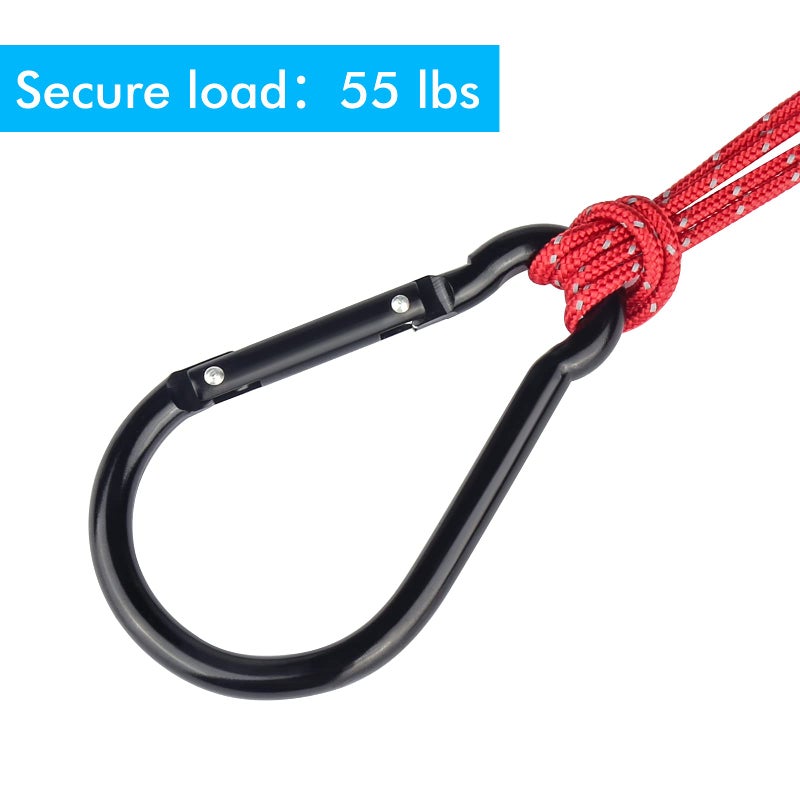 CampTek 10PCS 4"/10cm Large Carabiner Clip,Strong Unlocking Caribeaner Keychain Pack for Backpack Hook, Light Duty Paracord Umbrella e Parachute para Cord Accessories Rop - Image 4